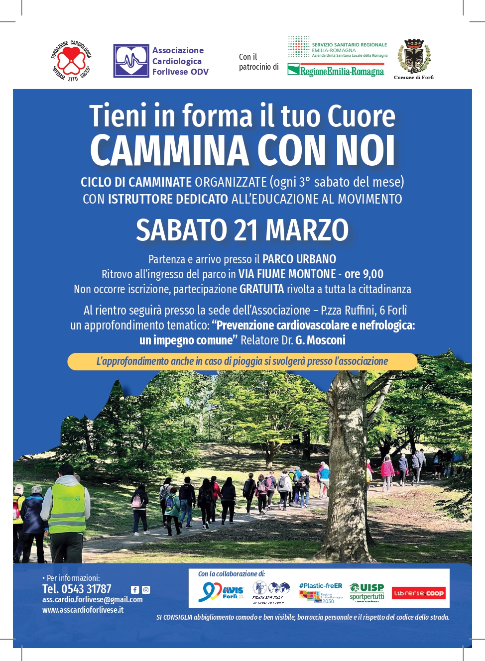 21 Marzo 2026 “TIENI IN FORMA IL TUO CUORE” Cammina con noi